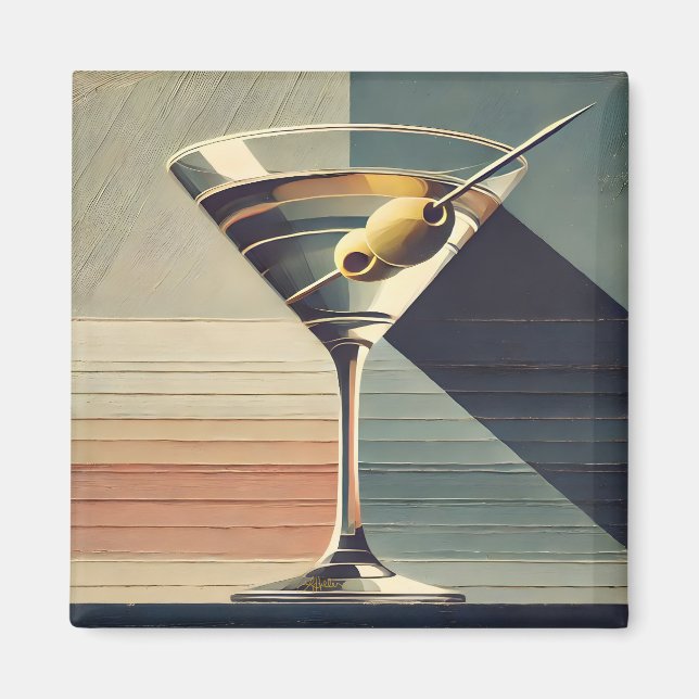 Aimant Milieu du siècle moderne 2 Heure du cocktail Marti (Devant)
