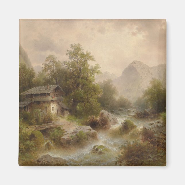 Aimant Mill on a Mountain Stream (by Albert Rieger) (Devant)