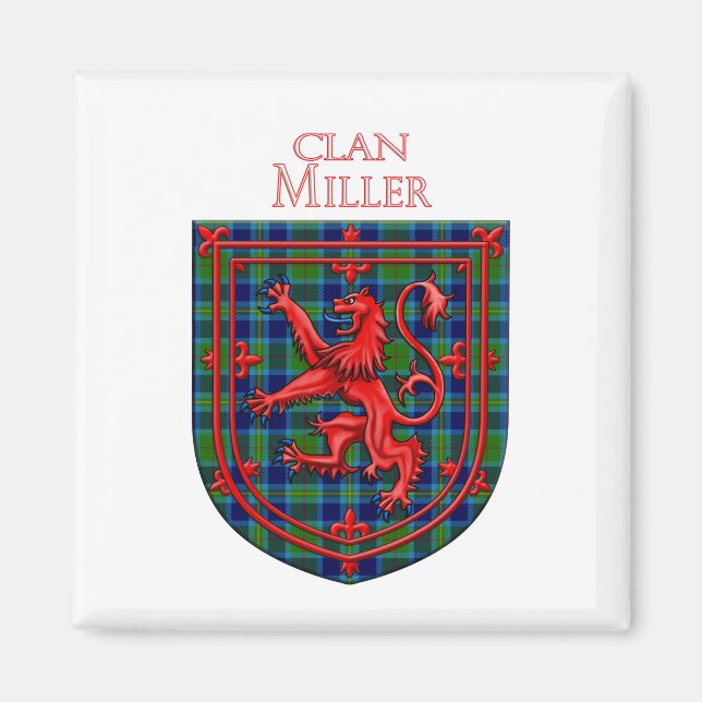 Aimant Miller Tartan Scottish Plaid Lion Rampant (Devant)