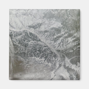 Aimant Milou et la Russie centrale floue montrant l'Ob Ri