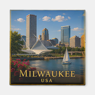 Aimant Milwaukee Wisconsin Brasserie sur le lac Michigan