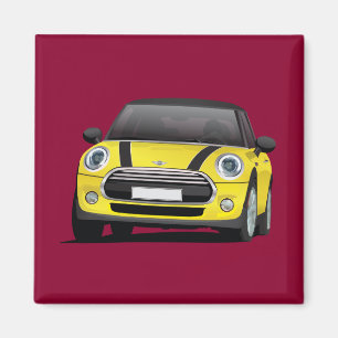 Aimant Mini Cooper jaune