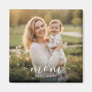 Aimant Mini-écriture blanc Maman Année Est