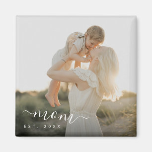 Aimant Mini-écriture blanc Maman Année Est