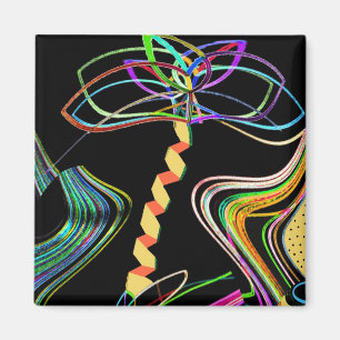 Aimant Mini paume de néon d'art