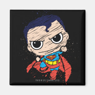 Aimant Mini Superman Sketch - Flying