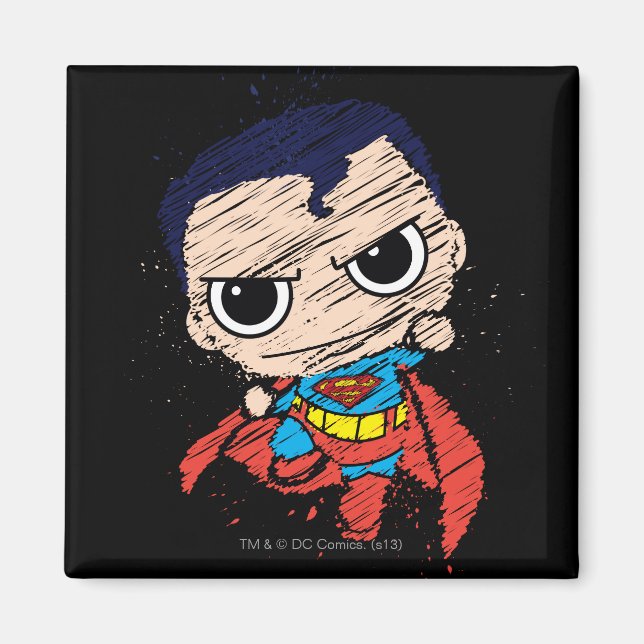 Aimant Mini Superman Sketch - Flying (Devant)