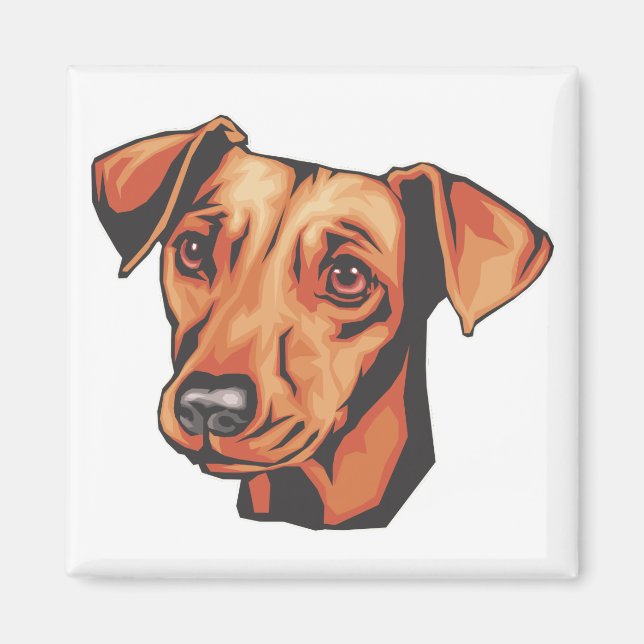 Aimant Miniature de Pinscher (Devant)