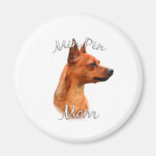 Aimant Miniature Pinscher (rouille) Maman 2