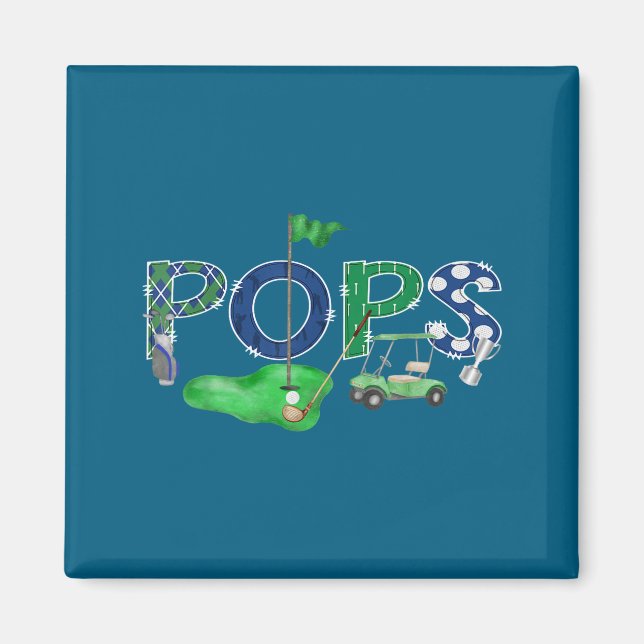 Aimant Minimal Golf Pops trou en un 1er (Devant)