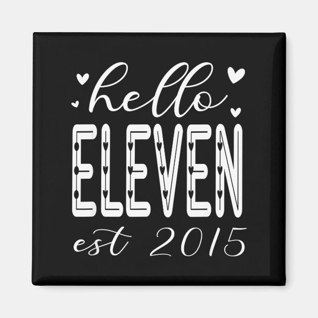 Aimant Minimal Hello Eleven Est 2015 11 (Devant)