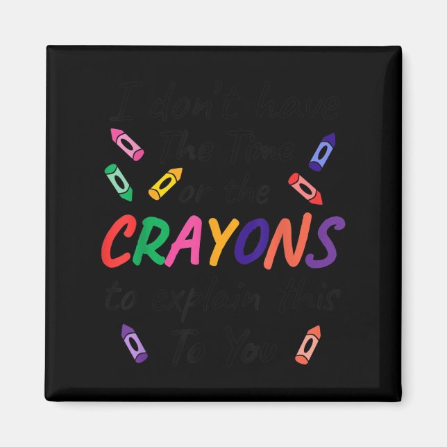 Aimant Minimal je n'ai pas le temps crayons expliquent ce (Devant)