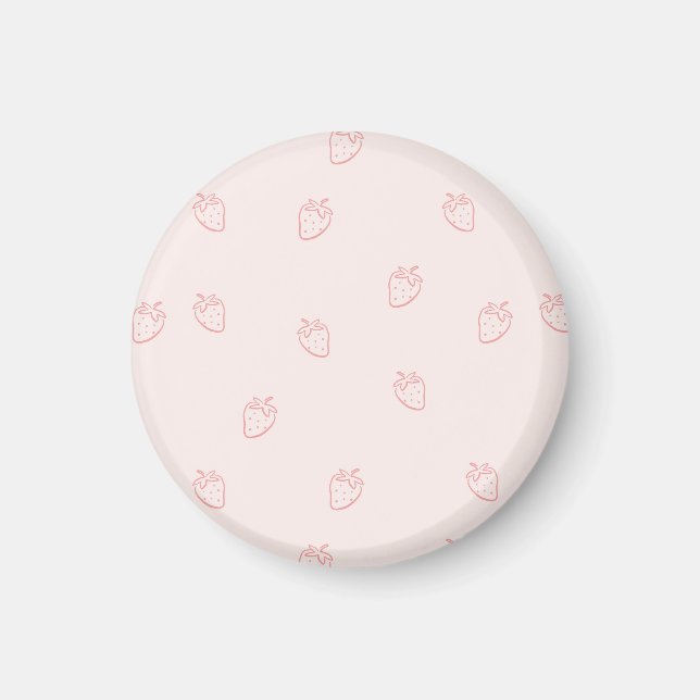 Aimant Minimalisme de la fraise (Devant)