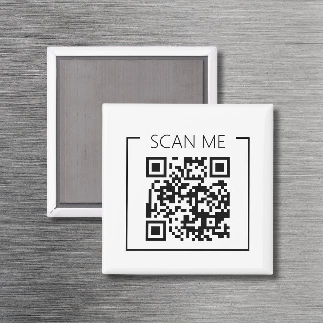 Aimant Minimalist QR Code Scan Me Business (Créateur téléchargé)