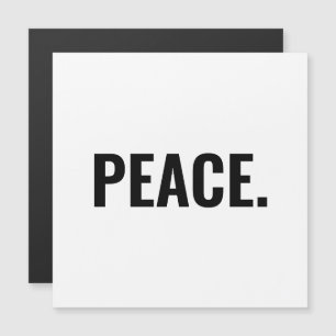Aimant minimaliste de texte blanc et noir