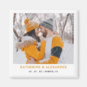 Aimant Minimaliste Élégant Photo Moderne Enregistrer La D