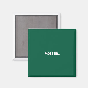 Aimant Minimaliste gras texte personnalisé vert