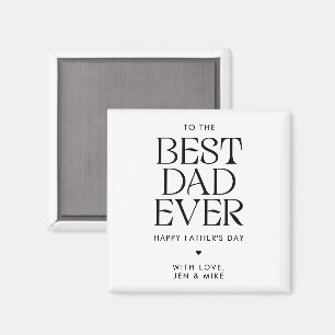Aimant Minimaliste Meilleur Papa Jamais Fête des pères mo