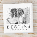 Aimant Minimaliste moderne chic Best Friends BFF Photo<br><div class="desc">Design is composed of fun and playful typographiy with sans serif and serif font. Add a custom photo.</div>