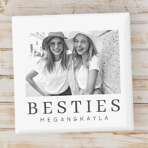 Aimant Minimaliste moderne chic Best Friends BFF Photo