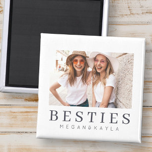 Aimant Minimaliste moderne chic Best Friends BFF Photo
