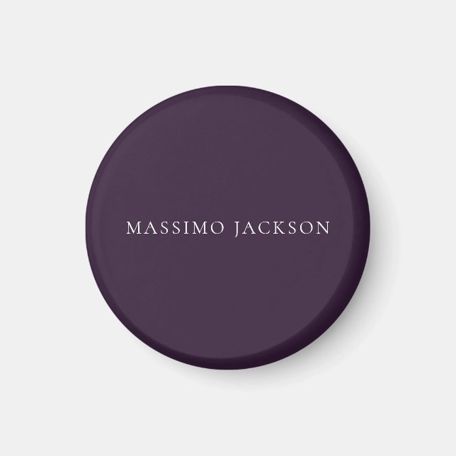 Aimant Minimaliste Moderne Violet Foncé  (Devant)