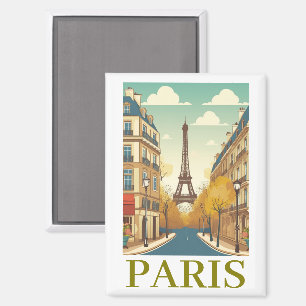 Aimant Minimaliste Paris France Tour Eiffel Parisien