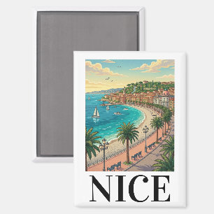 Aimant Minimaliste Vintage Nice Côte de France