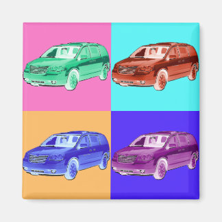 Aimant Minivan Pop Art