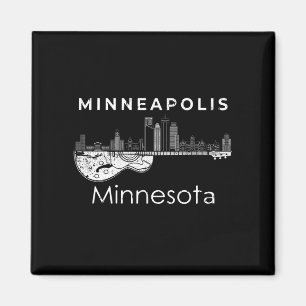 Aimant Minneapolis Souvenir Hommes Minnesota Musique Guit