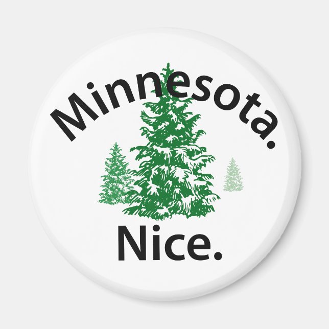 Aimant Minnesota Nice. Point ! (texte noir) (Devant)