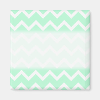 Aimant Mint Green Zigzag Chevron Stripes.