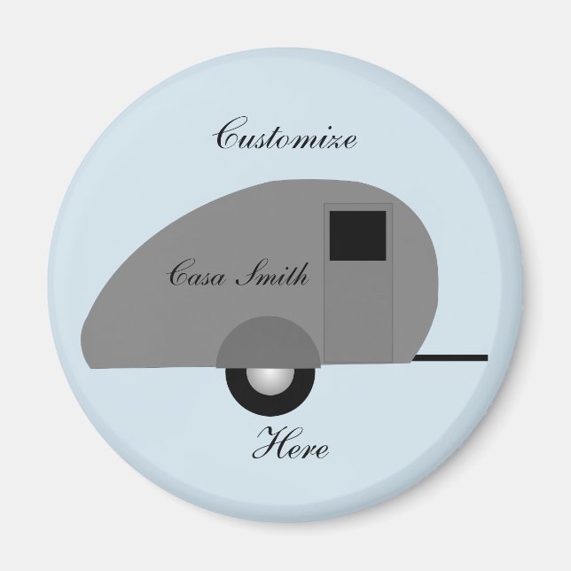 Aimant Minuscule remorque Teardrop Thunder_Cove (Devant)