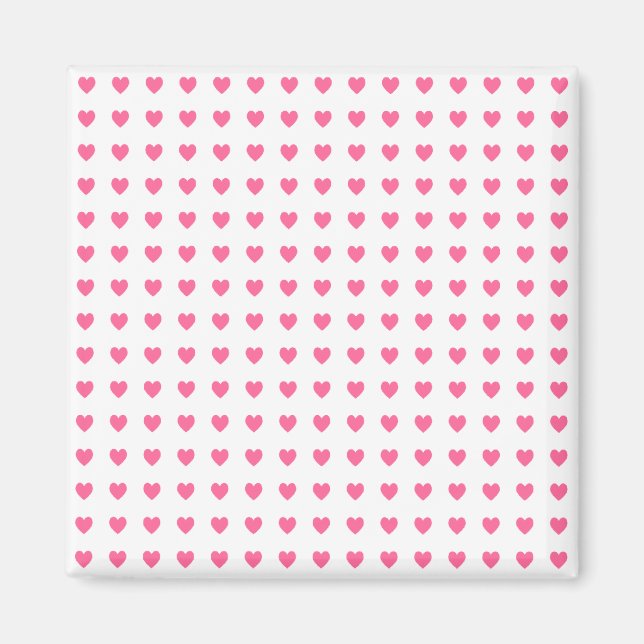 Aimant Minuscules coeurs roses (Devant)
