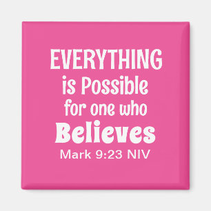Aimant Miracle Bible Verse Christian Faith Rose