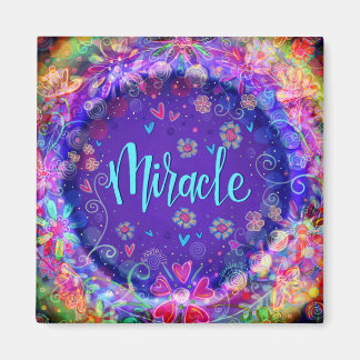 Aimant Miracle Plutôt Violet Floral Moderne Inspirivité