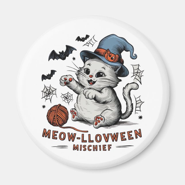 Aimant Mischief Meow-lloween (Devant)