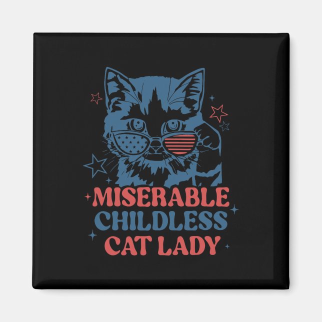 Aimant Miserable Enfless Chat Ladies For Kamala Harris 2 (Devant)