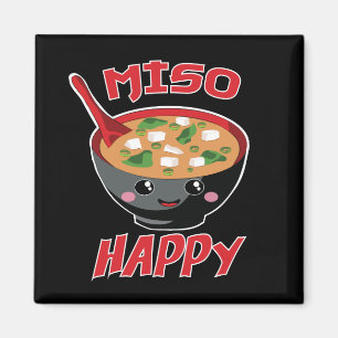 Aimant Miso Happy Funny Food Kawaii