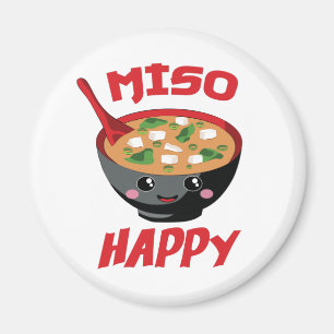 Aimant Miso Happy Funny Food Kawaii