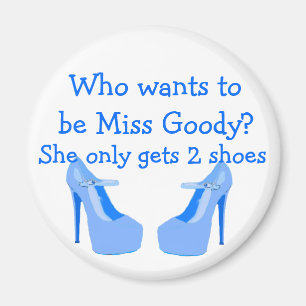 Aimant Miss Goody Deux Chaussures Bleu Clair Haut Talons