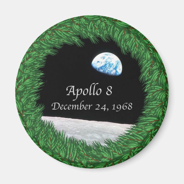 Aimant Mission Apollo 8 Christmas Eve Moon (Devant)