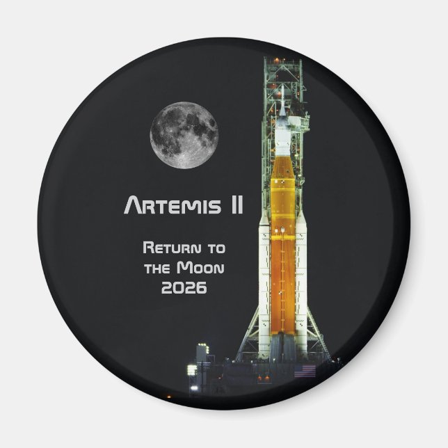 Aimant Mission Artemis II sur la Lune (Devant)