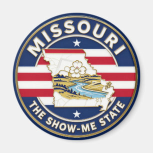 Aimant MISSOURI Emblème du patrimoine de l'État Montre-Mo