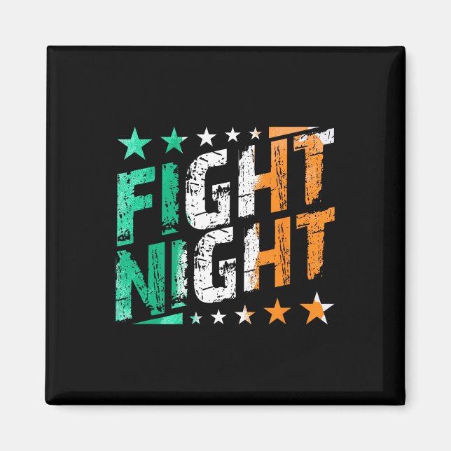 Aimant Mixed martial art De Boxe De Nuit Ou Fan De Boxe À (Devant)