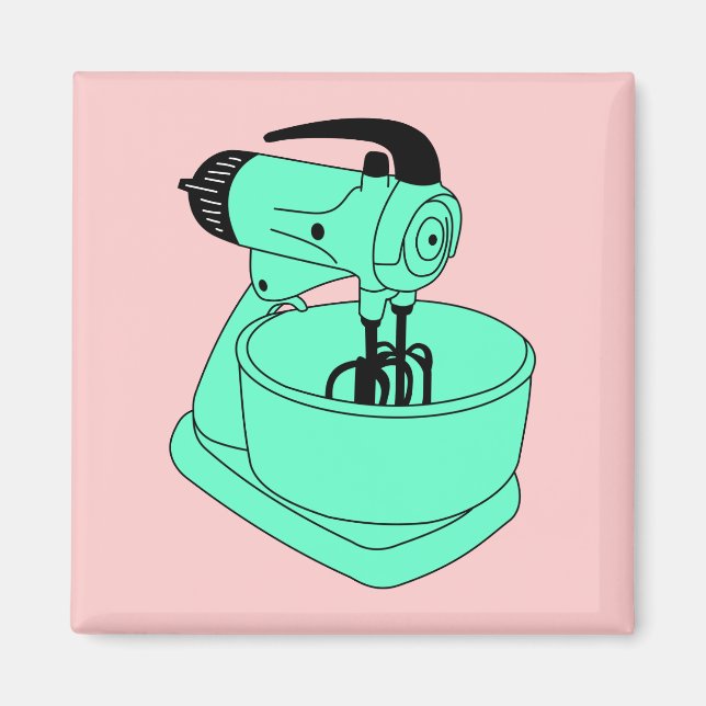 Aimant Mixmaster de faisceau de soleil vert vintage (Devant)