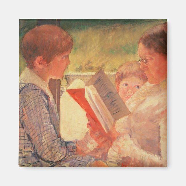 Aimant Mme Cassatt Lecture à ses petits-enfants, 1888 (Devant)