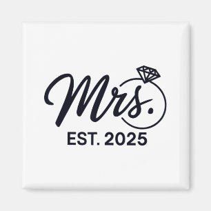 Aimant Mme Est. 2025 Je Viens De Marier Des Couples De Ma