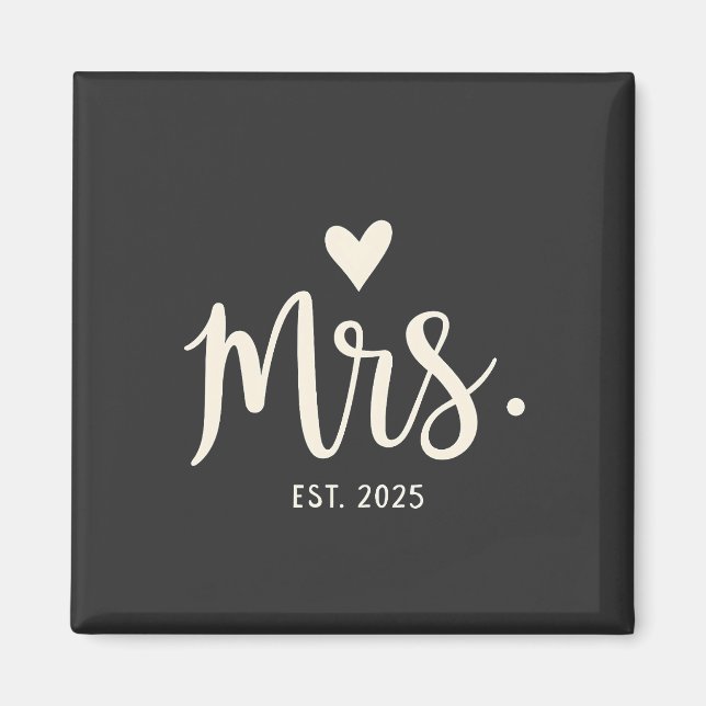 Aimant Mme Est. mariage Fiançailles mariée 2025 (Devant)