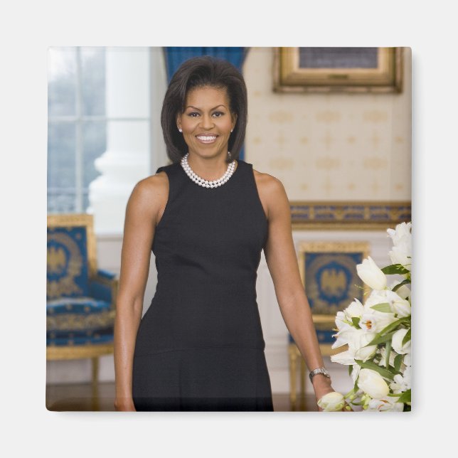 Aimant Mme ObamaPortrait (Devant)